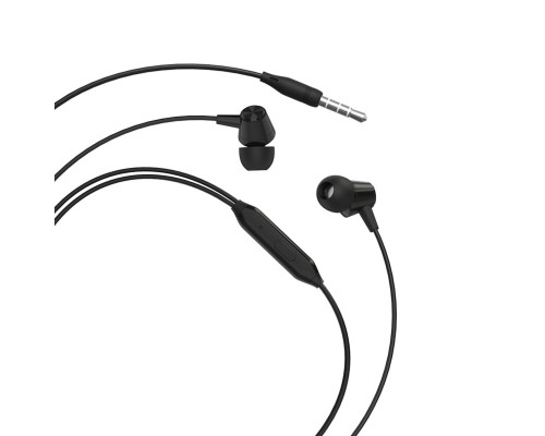 Навушники BOROFONE BM20 DasMelody earphones with mic, 3.5mm audio plug, single button control, Black (6957531088592)