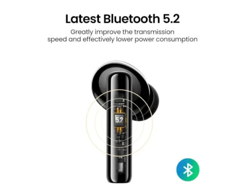 Бездротові навушники UGREEN WS106 HiTune T3 Active Noise-Cancelling Wireless Earbuds (Black)(UGR-90401) (UGR-90401)