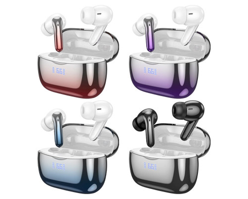 Бездротові навушники HOCO EQ16 Shine true wireless ANC+ENC Noise Reduction BT headset Red glaze (6942007619110)