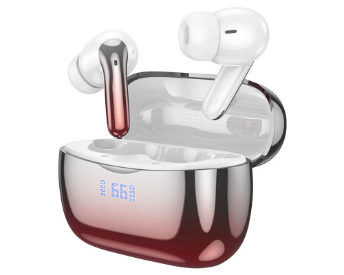 Бездротові навушники HOCO EQ16 Shine true wireless ANC+ENC Noise Reduction BT headset Red glaze (6942007619110)