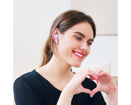 Навушники HOCO EW39 Bright true wireless ENC BT headset Purple (6931474794611)