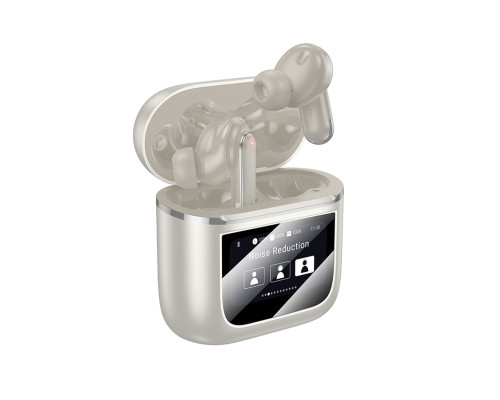 Бездротові навушники BOROFONE BW67 Gorgeous true wireless ANC+ENC noise reduction touch screen BT headset Champagne Gold (6941991115738)