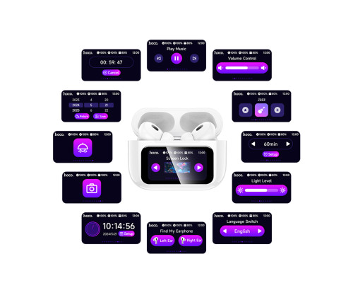 Бездротові навушники HOCO EW72 Lite Soar true wireless touch screen BT headset White (6942007651004)