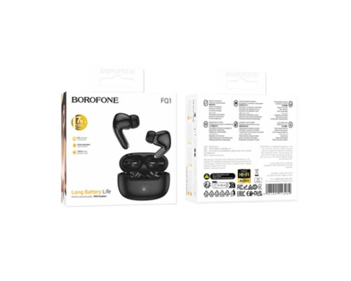 Бездротові навушники BOROFONE FQ1 Shine wireless BT headset Black (6941991113284)