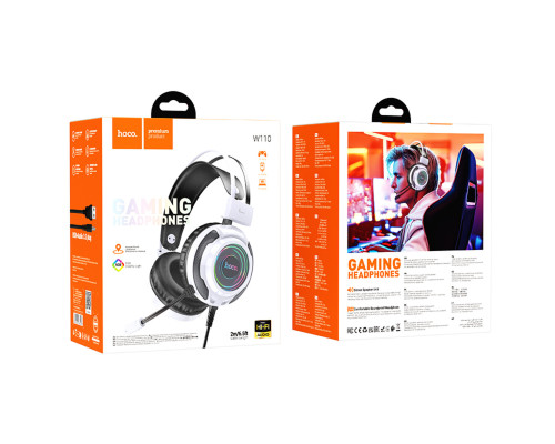 Навушники ігрові HOCO W110 Resource gaming headphones White (6942007634298)