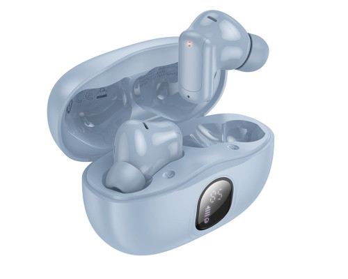 Бездротові навушники BOROFONE FQ4 Lighten true wireless ANC+ENC noise reduction BT headset Blue (6941991117688)