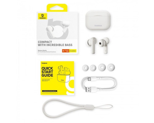 Бездротові навушники Baseus Bowie E17 True Wireless Bluetooth Earphones Stellar White (A00072200223-Z1)