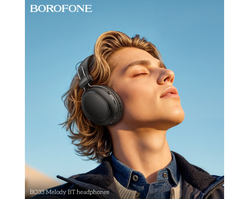 Бездротові навушники BOROFONE BO33 Melody BT headphones Black (6941991120084)