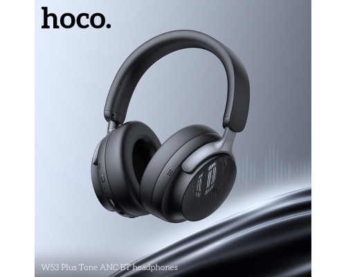 Бездротові навушники HOCO W53 Plus Tone ANC BT headphones Classic Black (6942007646604)