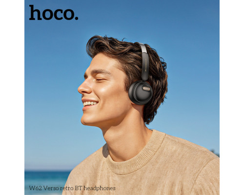 Бездротові навушники HOCO W62 Verso retro BT headphones Black (6942007648127)