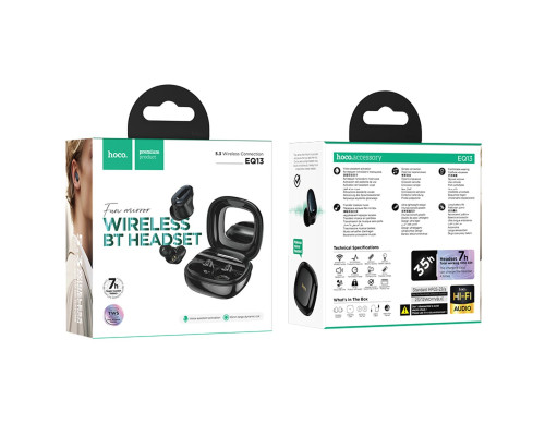 Навушники HOCO EQ13 Fun true wireless BT headset Black (6942007618779)