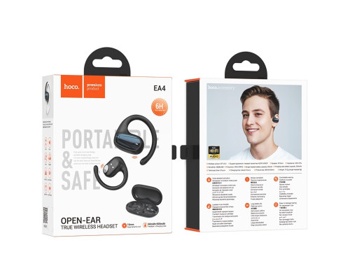 Бездротові навушники HOCO EA4 Cloud open true wireless sleep BT headset Black (6942007623612)