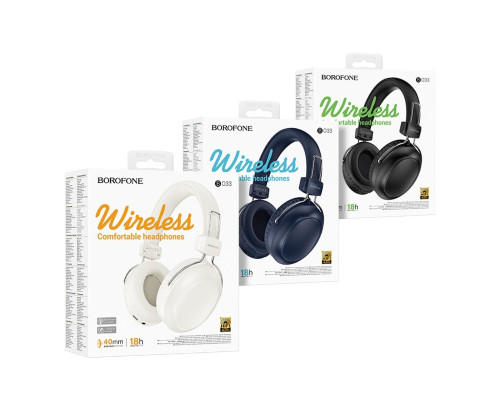 Бездротові навушники BOROFONE BO33 Melody BT headphones Blue (6941991120107)