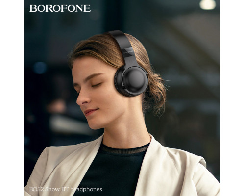 Бездротові навушники BOROFONE BO32 Show BT headphones Black (6941991118722)