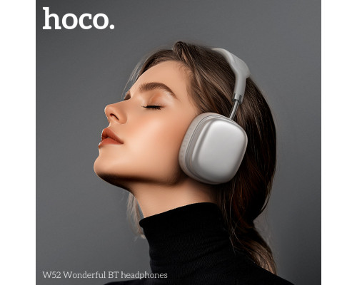 Бездротові навушники HOCO W52 Wonderful BT headphones Silver (6942007646550)