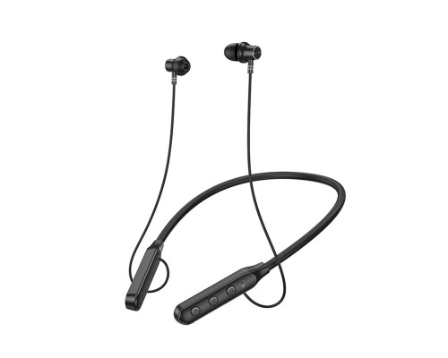 Бездротові навушники HOCO ES74 Refinado neck-mounted BT earphones Black (6942007648103)