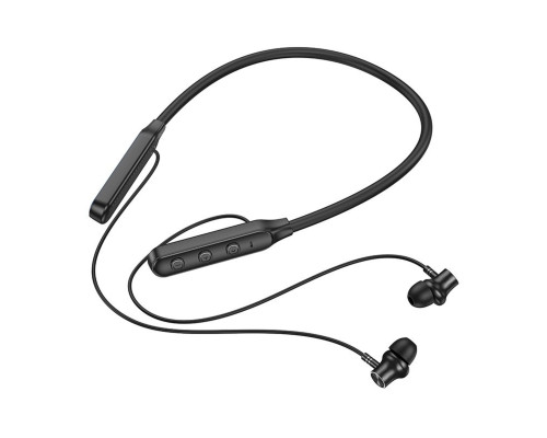 Бездротові навушники HOCO ES74 Refinado neck-mounted BT earphones Black (6942007648103)