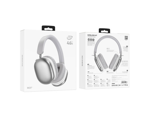 Навушники BOROFONE BO27 Rhyme BT headphones Silver (6941991109966)