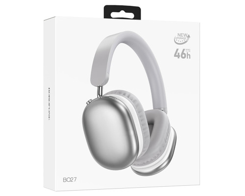 Навушники BOROFONE BO27 Rhyme BT headphones Silver (6941991109966)