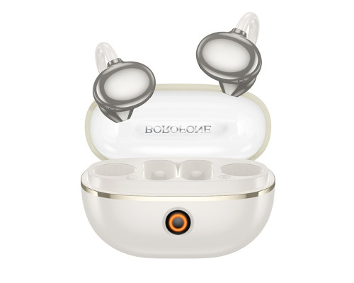 Бездротові навушники BOROFONE FQ5 Spirit clip-on true wireless BT headset Milky white (6941991117183)