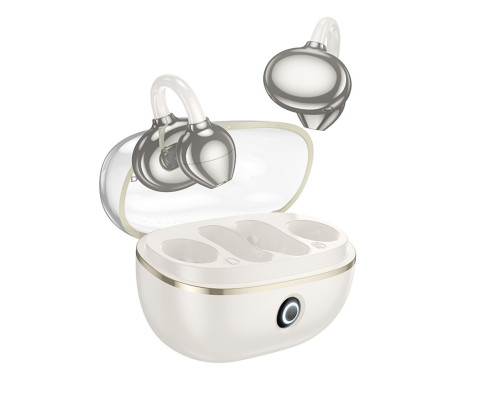 Бездротові навушники BOROFONE FQ5 Spirit clip-on true wireless BT headset Milky white (6941991117183)