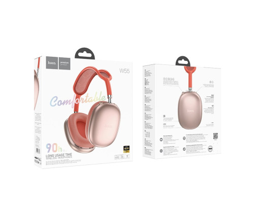 Бездротові навушники HOCO W55 Pleasing BT headphones Pink (6942007632713)