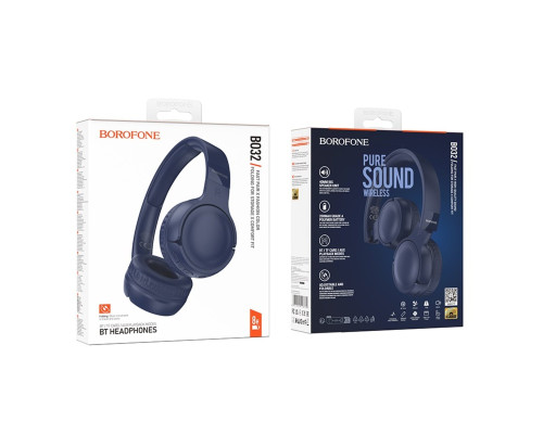 Бездротові навушники BOROFONE BO32 Show BT headphones Blue (6941991118739)