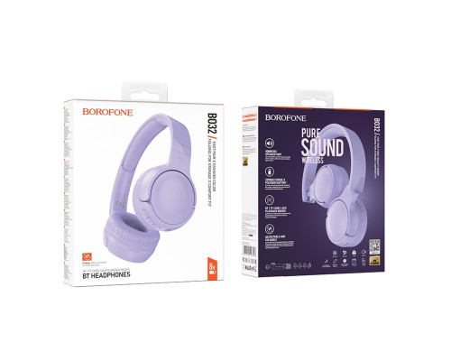 Бездротові навушники BOROFONE BO32 Show BT headphones Purple (6941991118746)