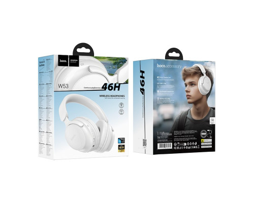 Бездротові навушники HOCO W53 Tone BT headphones Morning Mist White (6942007646581)