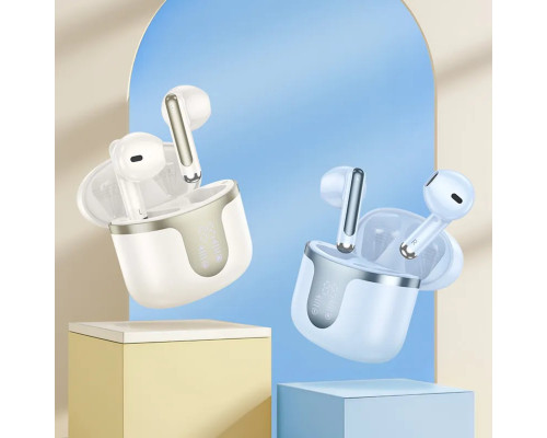 Бездротові навушники HOCO EQ7 Snowflake true wireless BT headset Milky White (6942007617734)