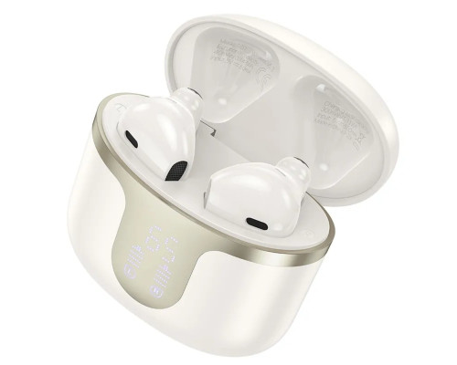 Бездротові навушники HOCO EQ7 Snowflake true wireless BT headset Milky White (6942007617734)