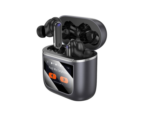 Бездротові навушники BOROFONE BW67 Gorgeous true wireless ANC+ENC noise reduction touch screen BT headset Metal Gray (6941991115721)