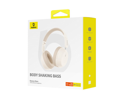 Бездротові навушники Baseus Bass 35 Max Wireless Headphones Stellar White (A00070800221-00)