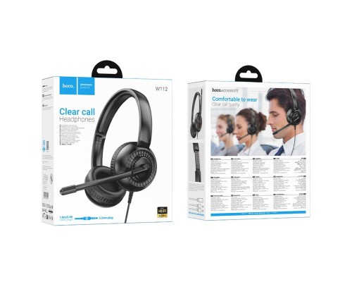 Навушники HOCO W112 Pure headphones Black (6942007645041)
