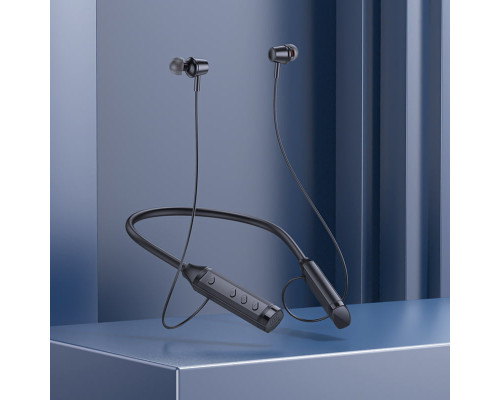 Бездротові навушники BOROFONE BE66 Motor neck-mounted BT headset Black (6941991109140)