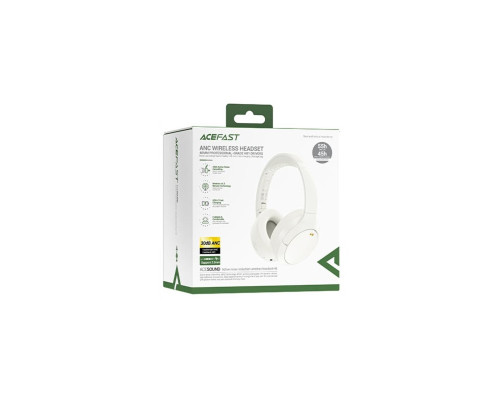 Бездротові навушники ACEFAST H6 active noise reduction wireless headset White (6974316283690)