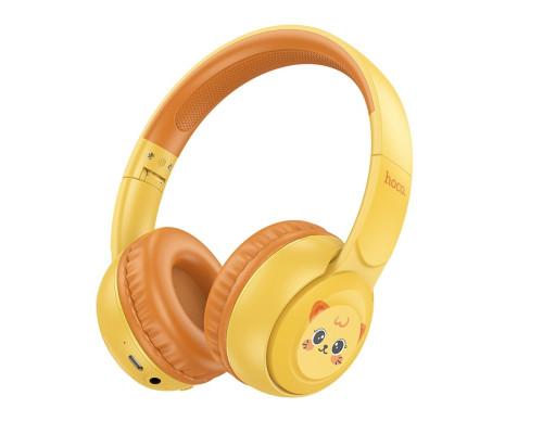 Навушники HOCO W60 Rhyme BT headphones for children Sun Yellow (6942007638555)