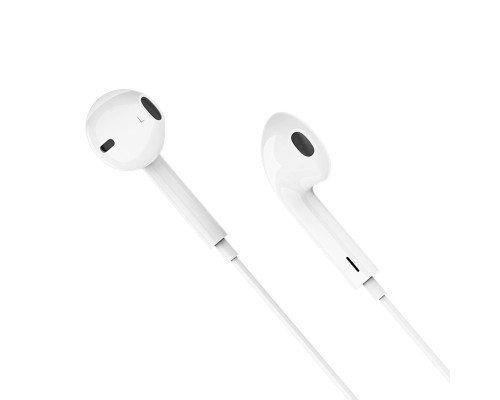 Навушники HOCO M101 Crystal joy wire-controlled earphones with microphone White (6931474782342)