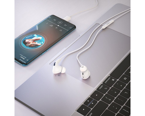 Навушники HOCO M1 Pro series earphones for Type-C White (6931474728593)