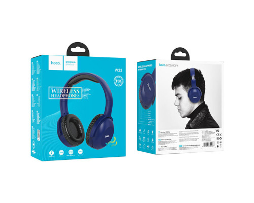 Бездротові навушники HOCO W33 Art sount BT headset Blue (6931474755087)