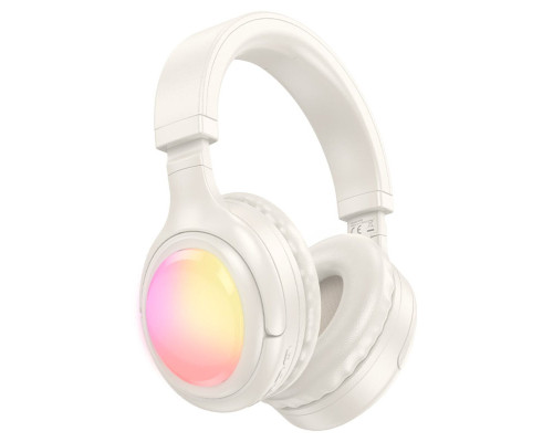 Бездротові навушники HOCO W48 Focus BT headphones Milky white (6942007618823)