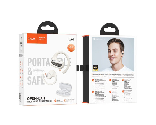 Бездротові навушники HOCO EA4 Cloud open true wireless sleep BT headset Milky White (6942007623629)