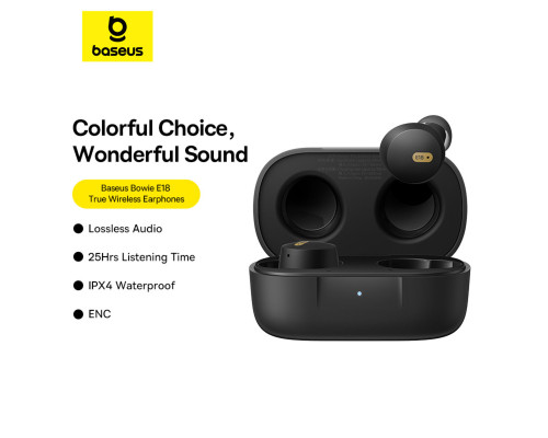 Бездротові навушники Baseus Bowie E18 True Wireless Earphones Cosmic Black (A00023800123-00)