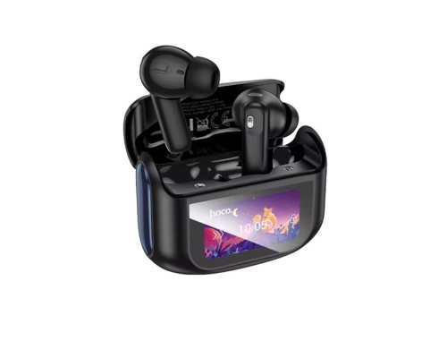 Бездротові навушники HOCO EQ21 Sandy true wireless ANC+ENC noise reduction touch screen BT headset Midnight Black (6942007647410)