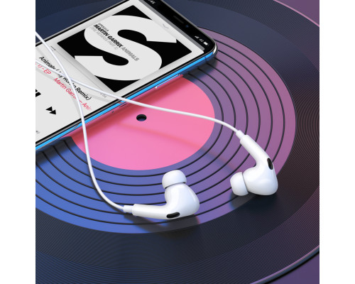 Навушники BOROFONE BM100 Pro Fuente universal digital earphones with microphone Type-C White (6941991121784)