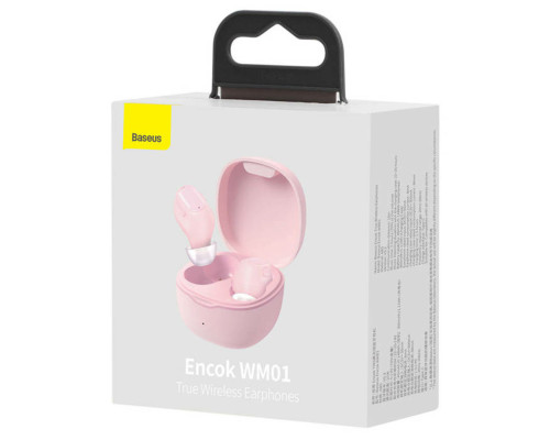 Навушники Baseus Encok True Wireless Earphones WM01 Pink (NGTW240004)