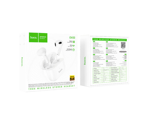 Бездротові навушники HOCO EW30 Intelligent true wireless BT headset White (6931474782793)