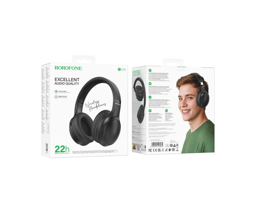 Бездротові навушники BOROFONE BO29 Fascinador BT headphones Black (6941991116032)