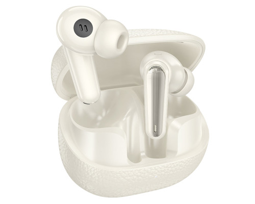Бездротові навушники HOCO EQ23 Plus Duke Ⅱ true wireless ANC+ENC BT headset Milky White (6942007639309)