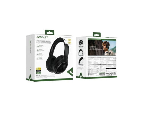 Бездротові навушники ACEFAST H5 active noise cancelling wireless headset Black (6974316284277)